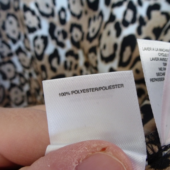 Jones New York blouse 12 trendy leopard print poly - Picture 7 of 7